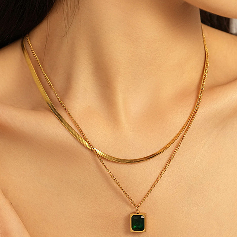 Emerald Grace Layered Necklace
