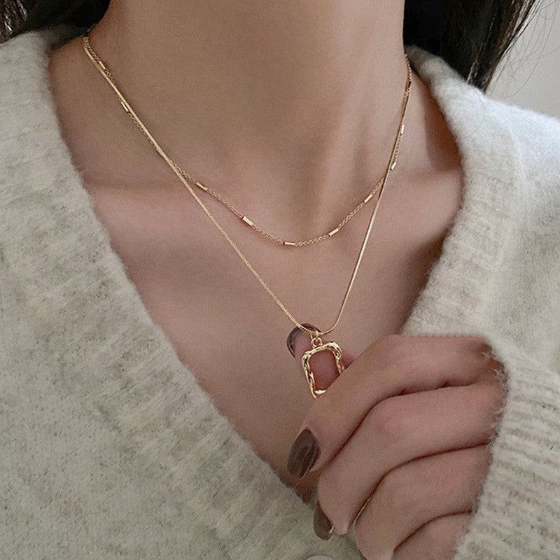 Geo Layer Dual-Strand Necklace