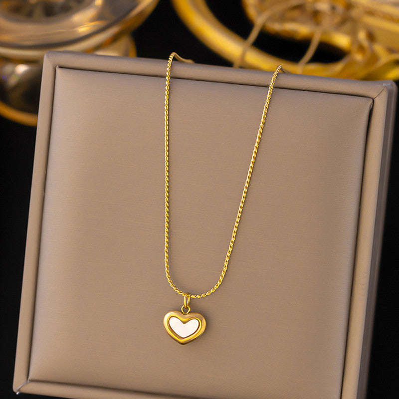 Gold-Plated Heart Pendant Necklace