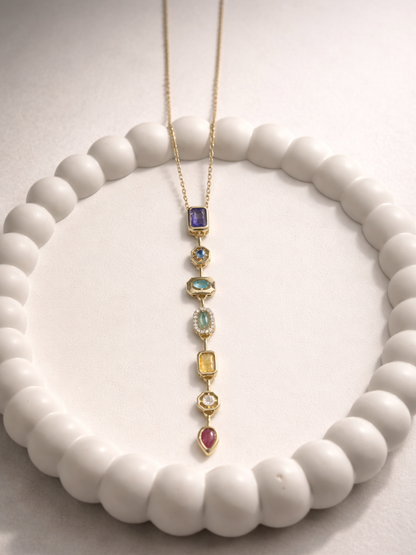 Royal Multi-Stone Drop Necklace