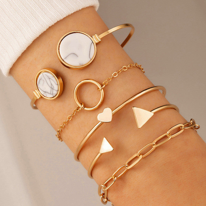 Modern Muse Stackable Bracelet Set (Pack of 5)