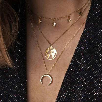 Marvellous Designer Gold Plated Multi-Strand Necklace for Women