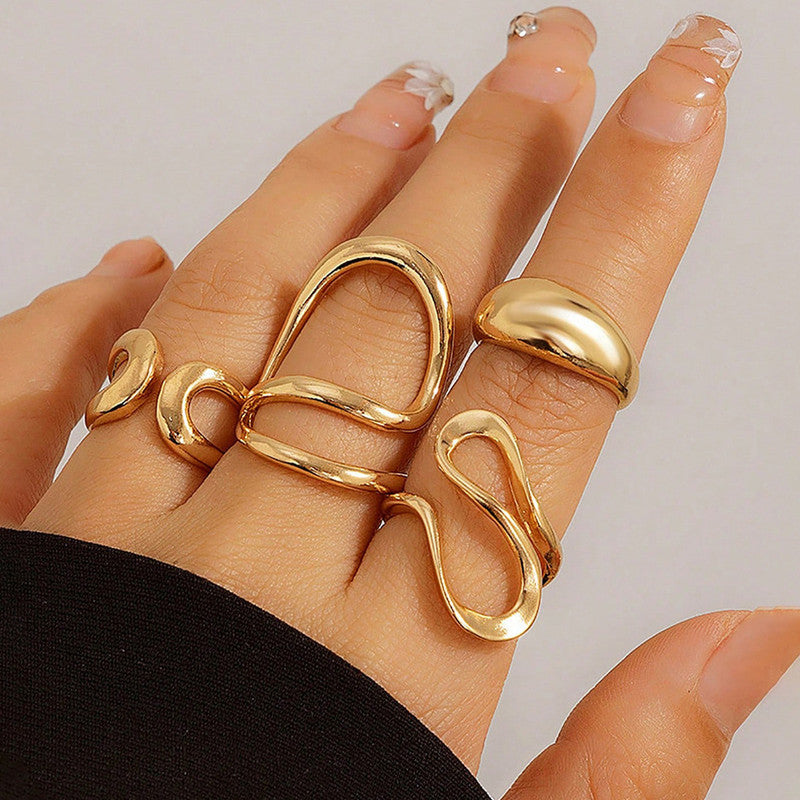 Trending Gold Plated Stackable Ring Set (Set of 4)