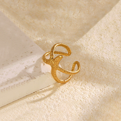 Golden Starfish Contemporary Ring