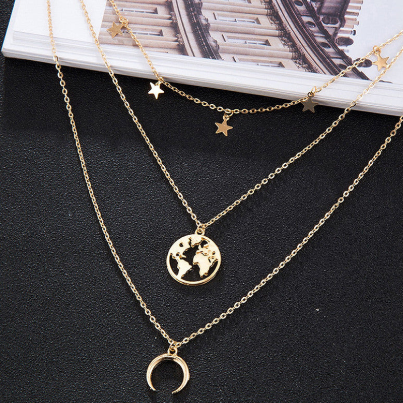 Marvellous Designer Gold Plated Multi-Strand Necklace for Women