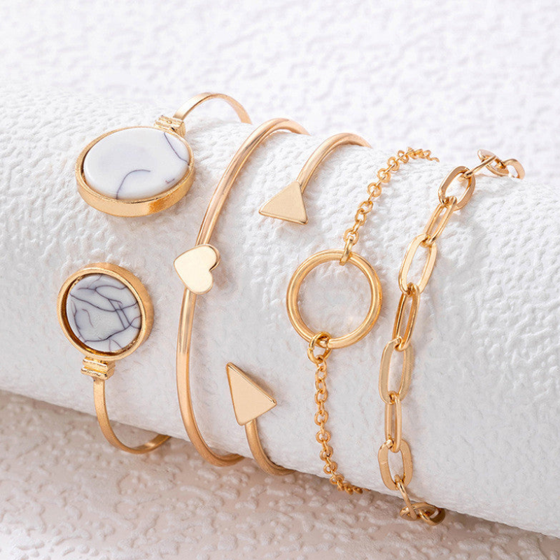 Modern Muse Stackable Bracelet Set (Pack of 5)