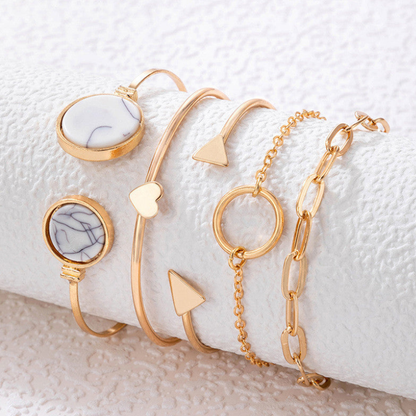 Modern Muse Stackable Bracelet Set (Pack of 5)