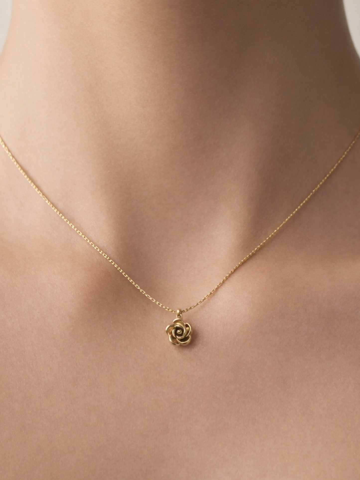 Golden Rose Bloom Necklace