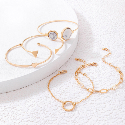 Modern Muse Stackable Bracelet Set (Pack of 5)