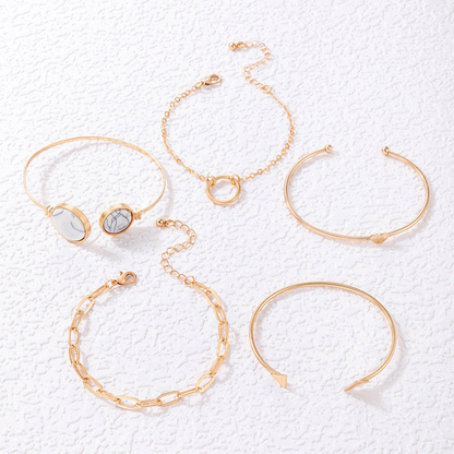 Modern Muse Stackable Bracelet Set (Pack of 5)