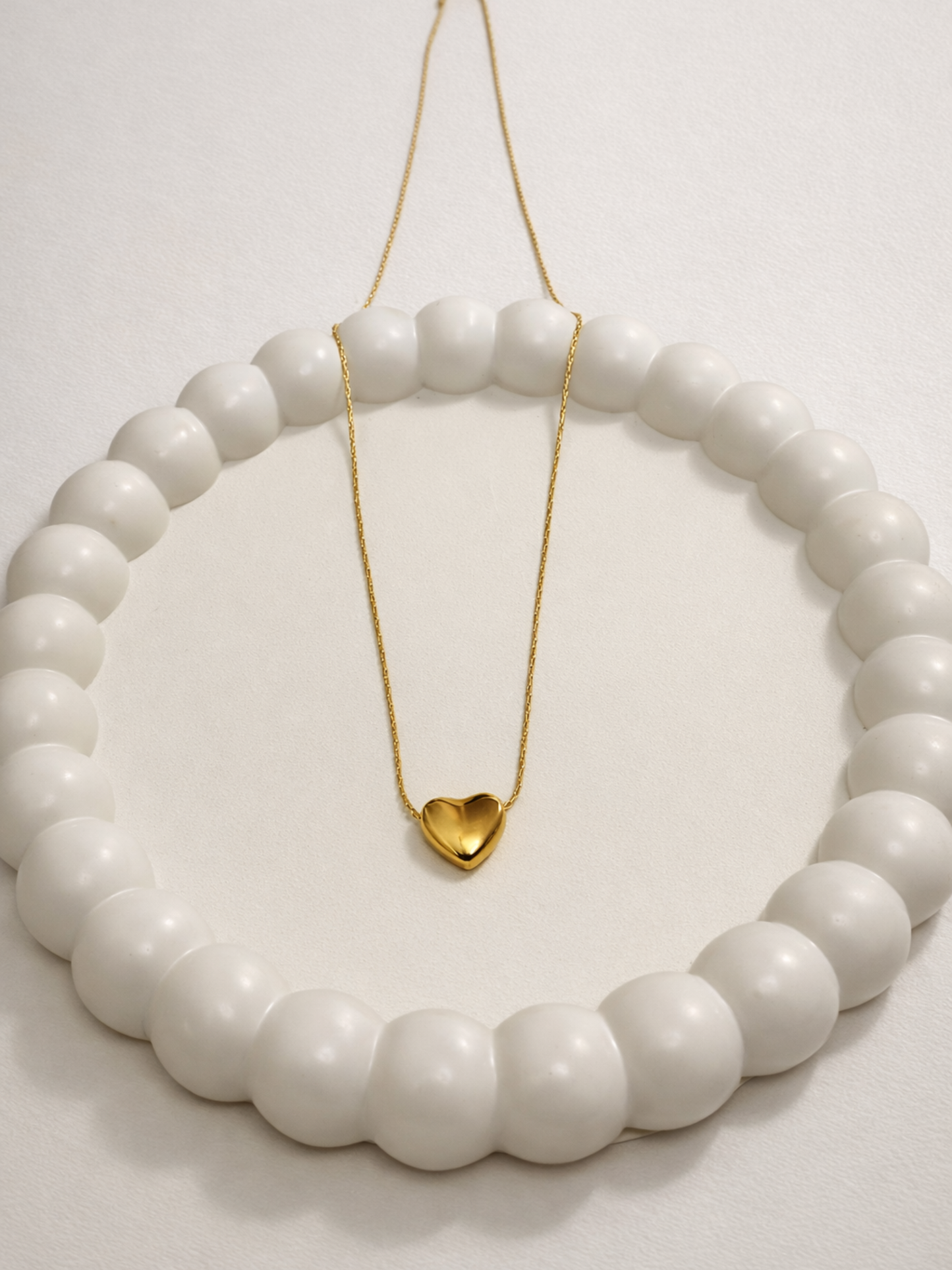 Golden Heart Charm Necklace