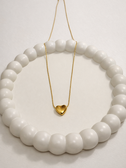 Golden Heart Charm Necklace