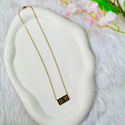 11:11 Gold Manifest Necklace