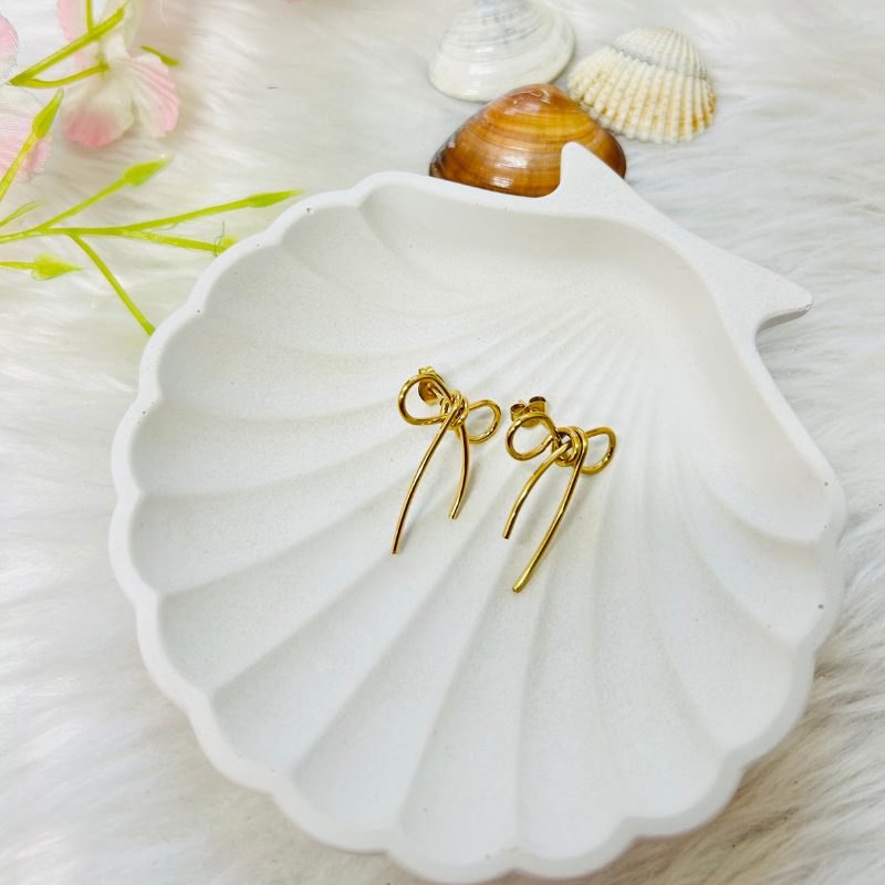 Infinity Knot Bow Earrings – Minimal Chic Statement