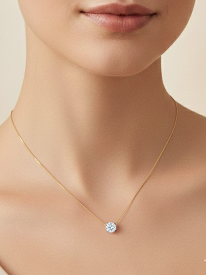 Classic Solitaire Sparkle Necklace