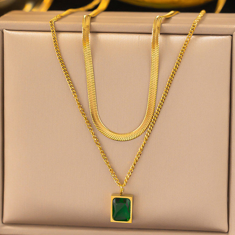Emerald Grace Layered Necklace