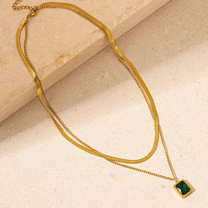 Emerald Grace Layered Necklace
