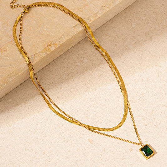 Emerald Grace Layered Necklace