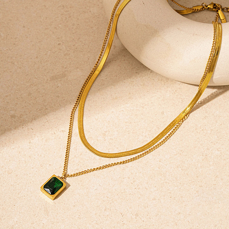 Emerald Grace Layered Necklace