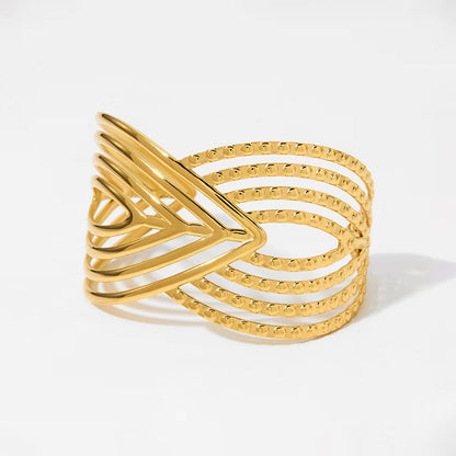 Elegant Gold Statement Cuff Bracelet for Women