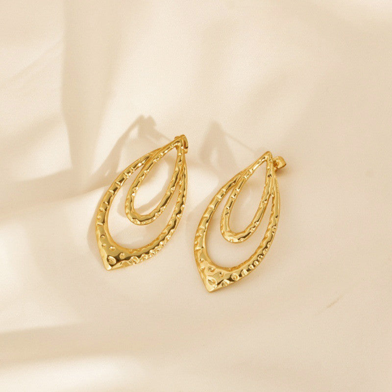 Gold Teardrop Statement Earrings for Women