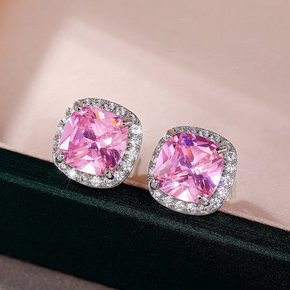 Elegant Pink Stone Earrings for Women