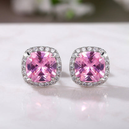 Elegant Pink Stone Earrings for Women