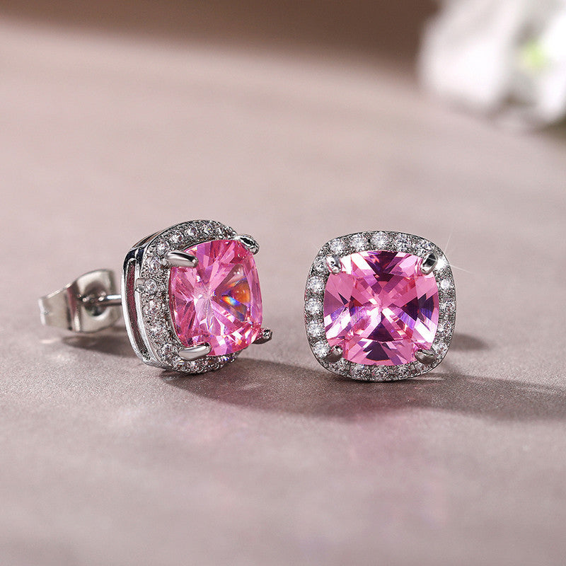 Elegant Pink Stone Earrings for Women