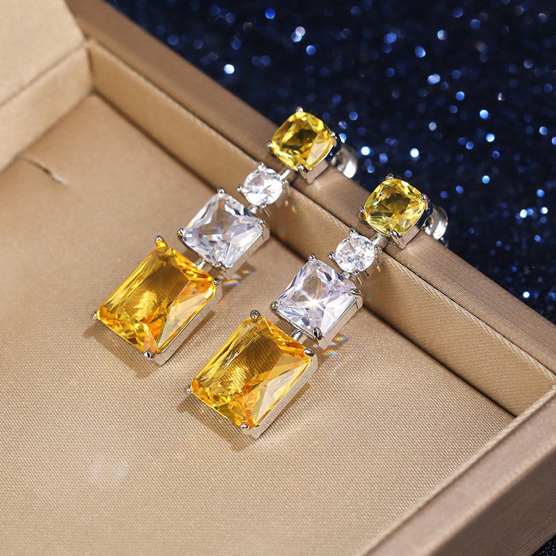 Elegant Multi-Stone Crystal Earrings for Women