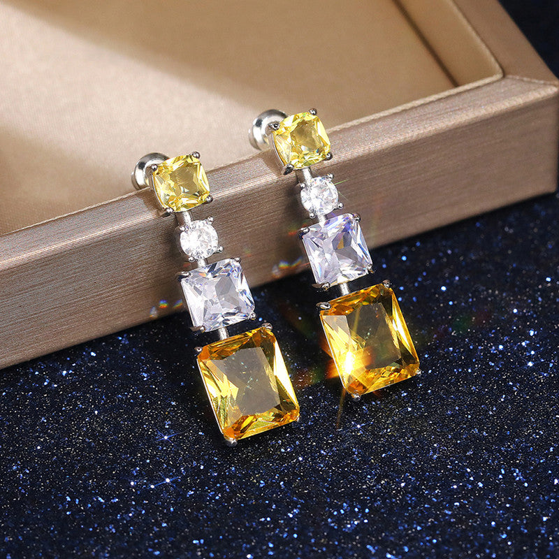 Elegant Multi-Stone Crystal Earrings for Women