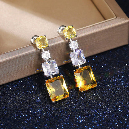 Elegant Multi-Stone Crystal Earrings for Women
