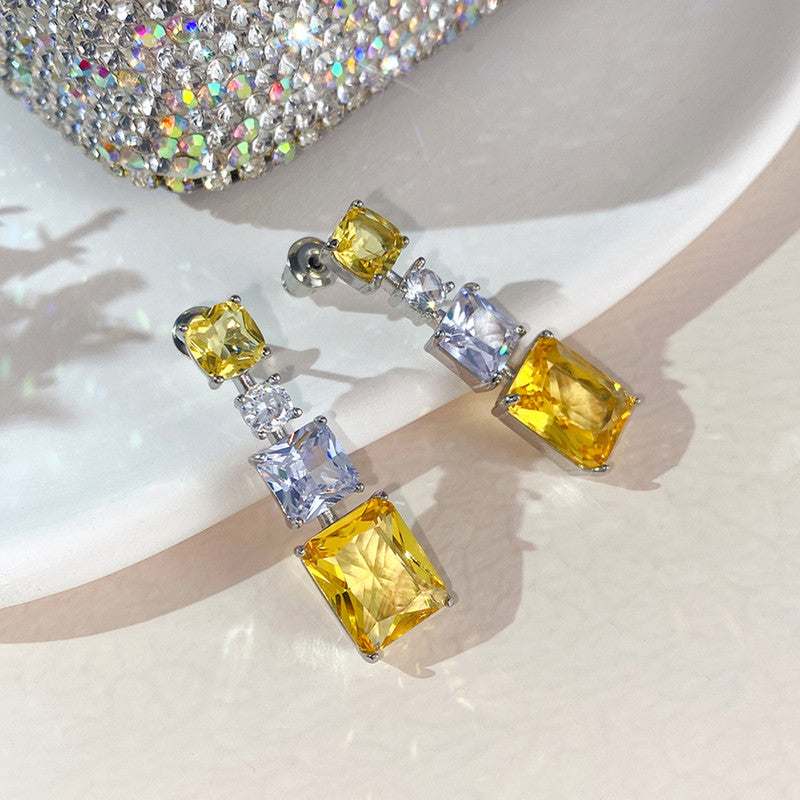Elegant Multi-Stone Crystal Earrings for Women