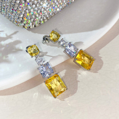 Elegant Multi-Stone Crystal Earrings for Women