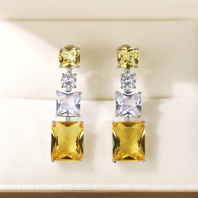 Elegant Multi-Stone Crystal Earrings for Women