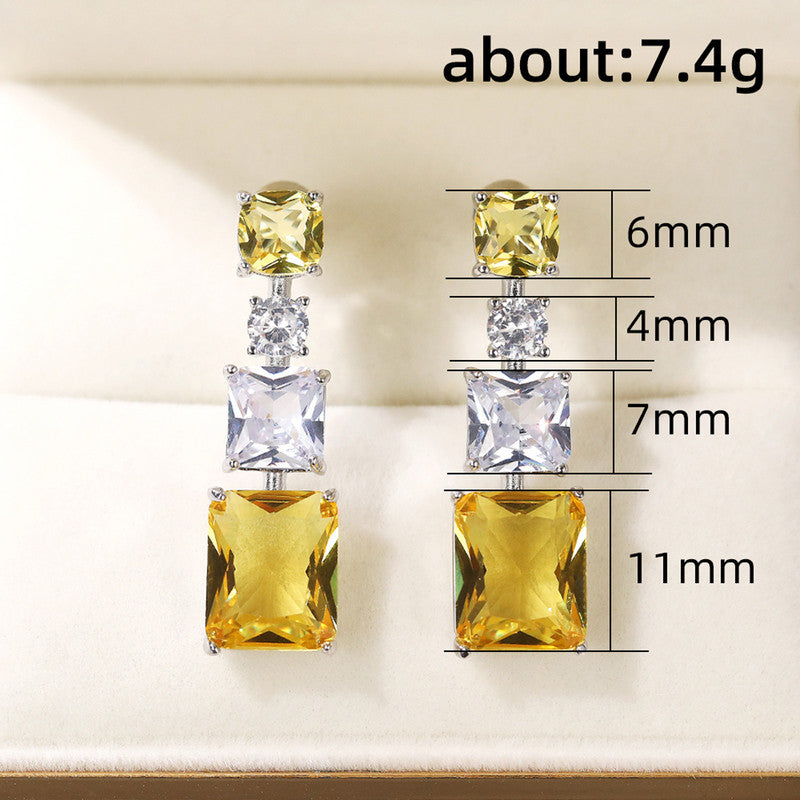 Elegant Multi-Stone Crystal Earrings for Women