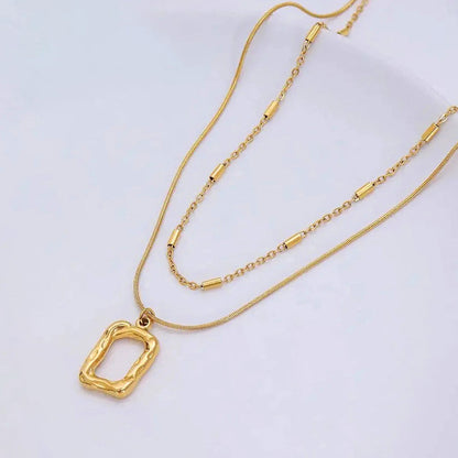 Geo Layer Dual-Strand Necklace