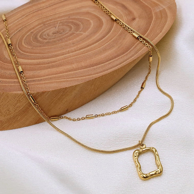 Geo Layer Dual-Strand Necklace