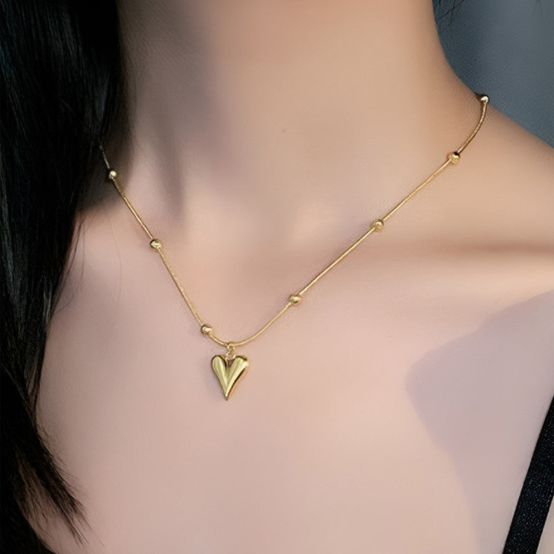 Golden Heart Whisper Necklace