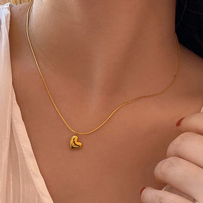 Gold Heart Pendant Necklace