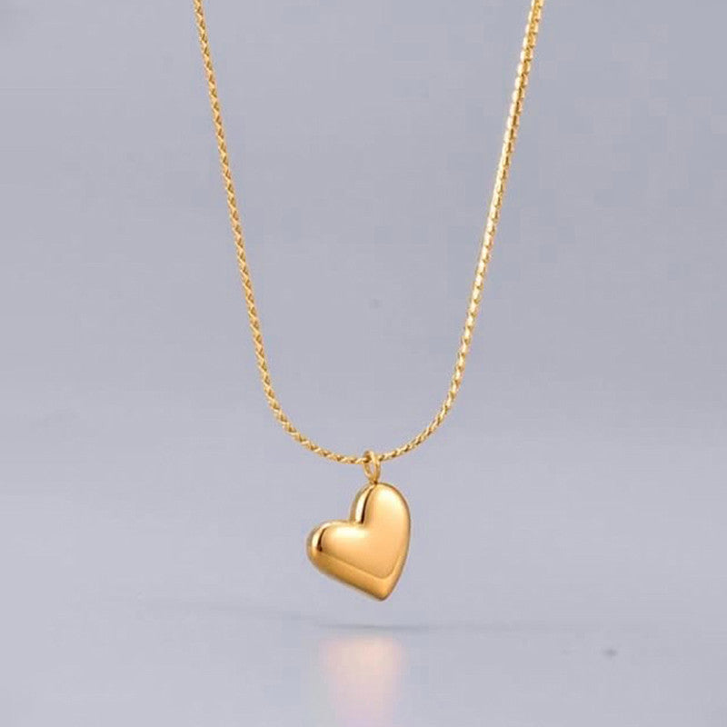 Gold Heart Pendant Necklace