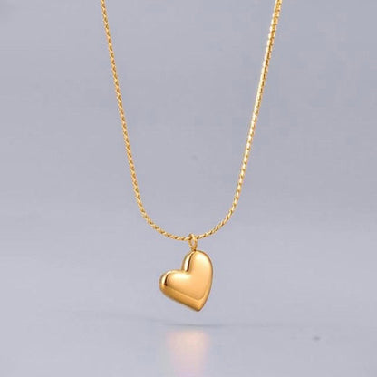 Gold Heart Pendant Necklace