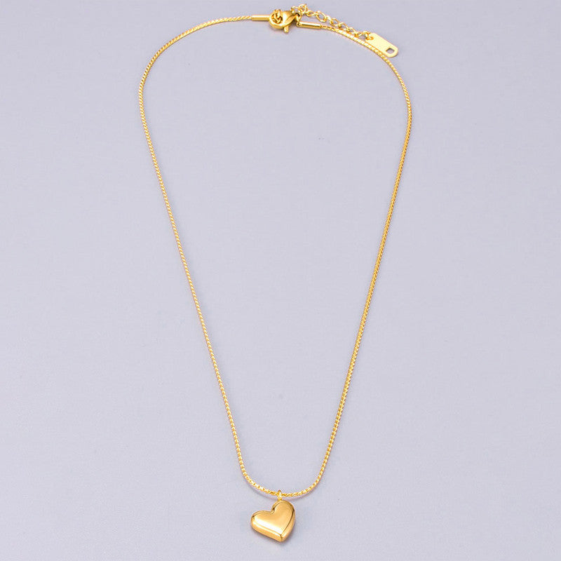 Gold Heart Pendant Necklace