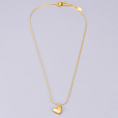 Gold Heart Pendant Necklace