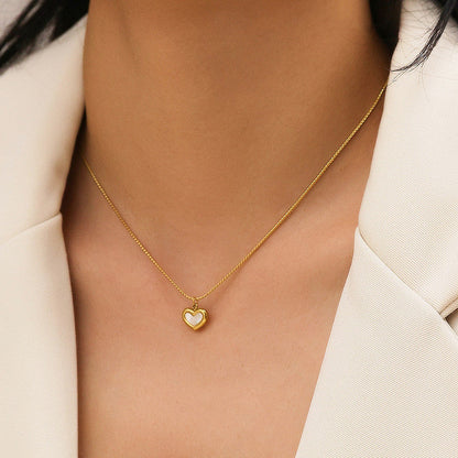 Gold-Plated Heart Pendant Necklace