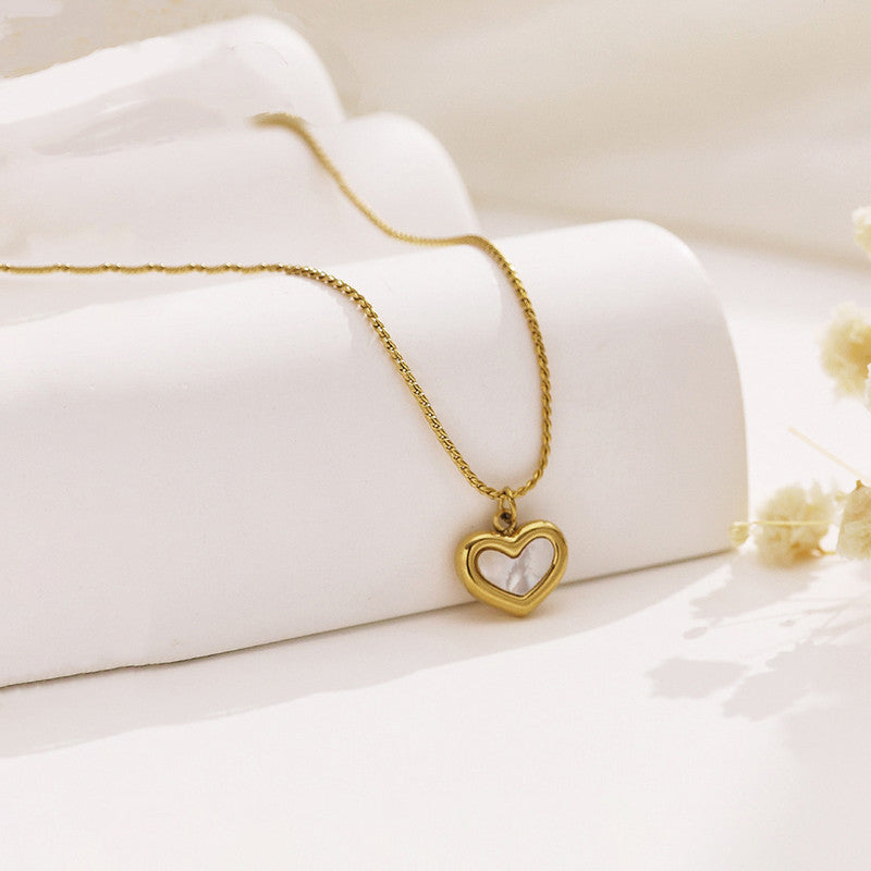 Gold-Plated Heart Pendant Necklace