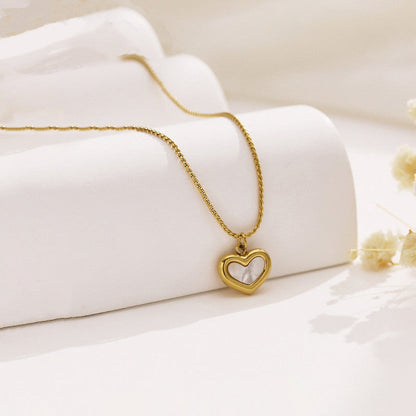 Gold-Plated Heart Pendant Necklace