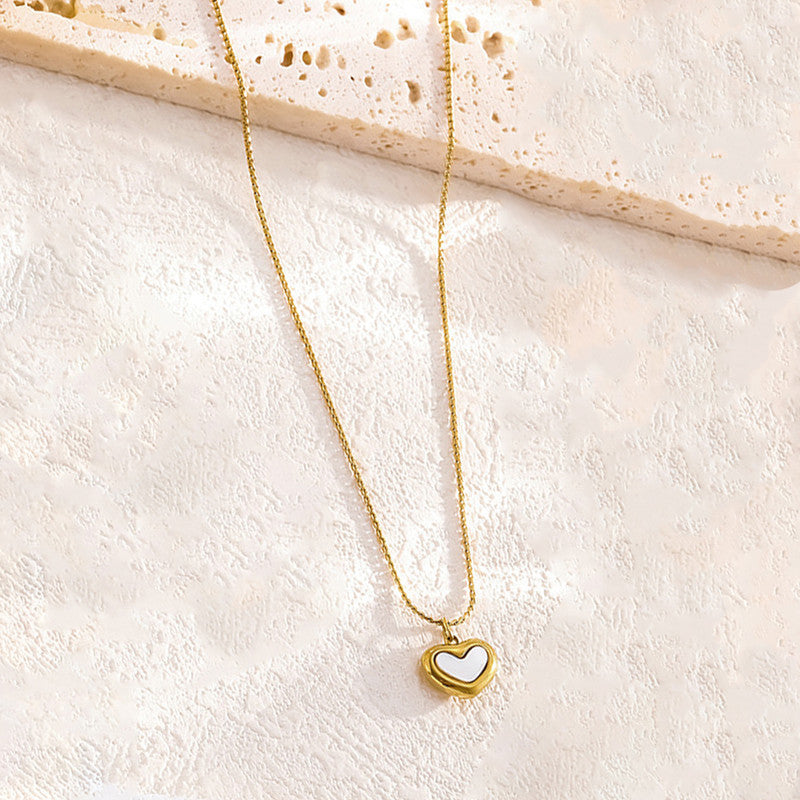 Gold-Plated Heart Pendant Necklace