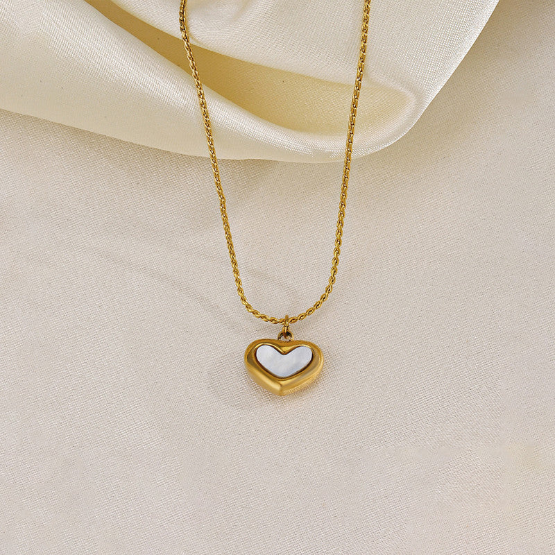 Gold-Plated Heart Pendant Necklace