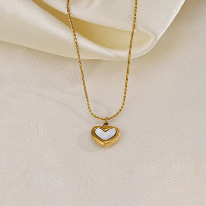 Gold-Plated Heart Pendant Necklace