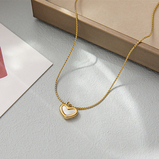 Gold-Plated Heart Pendant Necklace